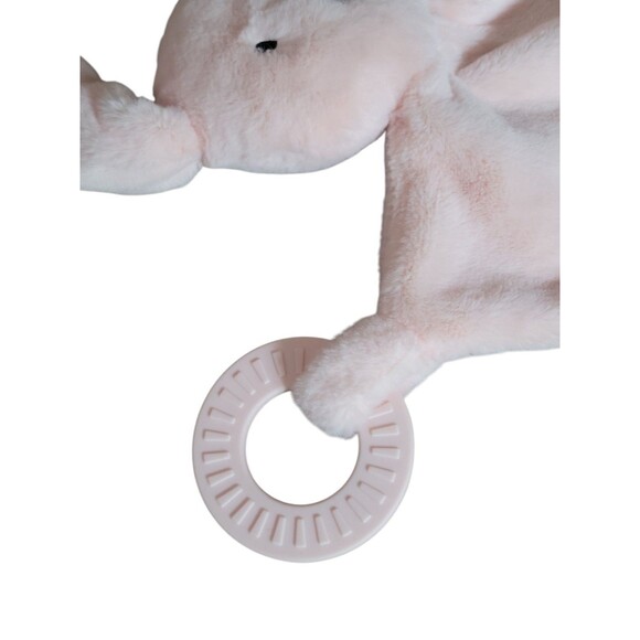 Bella Tunno Bunny Rabbit Hare Baby Security Blanket Teether Lovey Plush Rattle - Picture 4 of 6